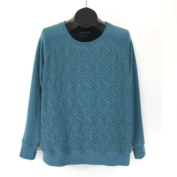 Eddie Bauer Legend Wash Crew Neck Sweatshirt Women's Plus 2XL Blue Lace Outdoor - Picture 1 of 9